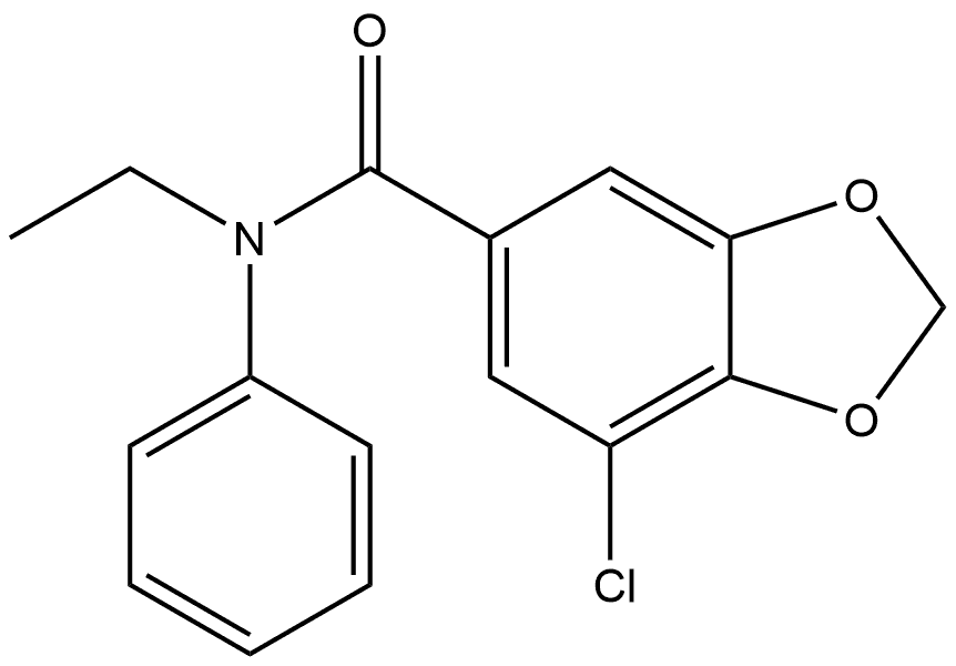 7-Chloro-N-ethyl-N-phenyl-1,3-benzodioxole-5-carboxamide Structure