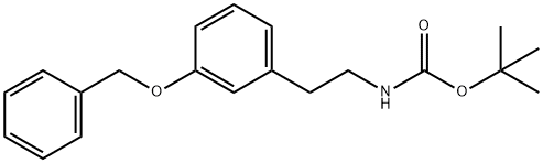 Carbamic acid, N-[2-[3-(phenylmethoxy)phenyl]ethyl]-, 1,1-dimethylethyl ester 구조식 이미지