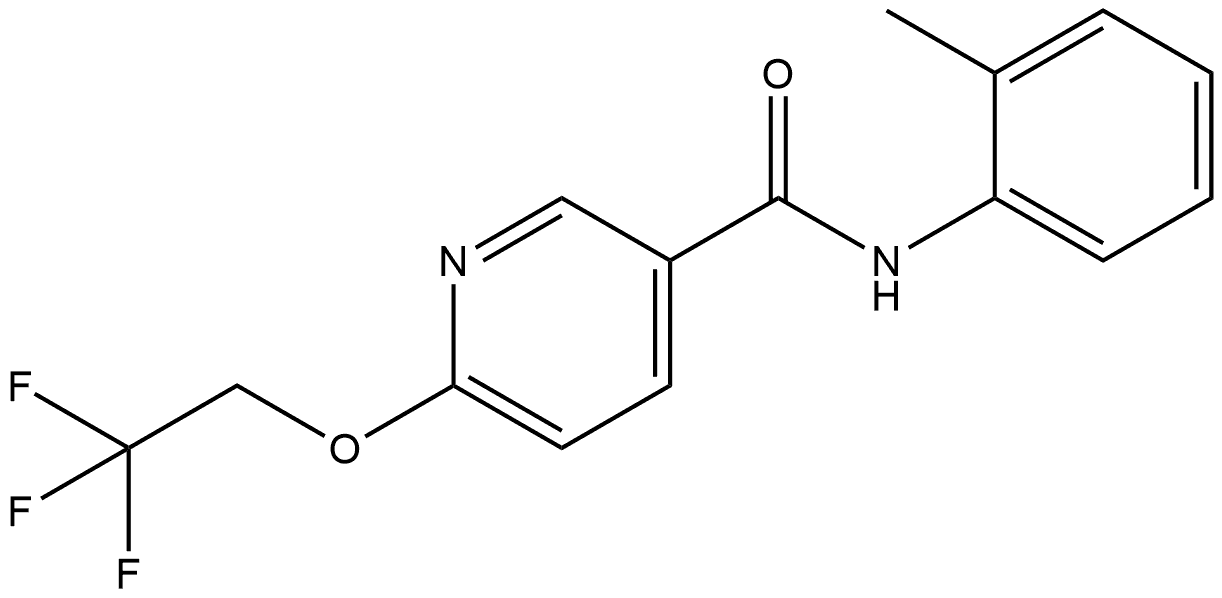 N-(2-Methylphenyl)-6-(2,2,2-trifluoroethoxy)-3-pyridinecarboxamide Structure