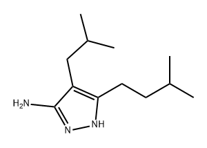 1H-Pyrazol-3-amine, 5-(3-methylbutyl)-4-(2-methylpropyl)- Structure