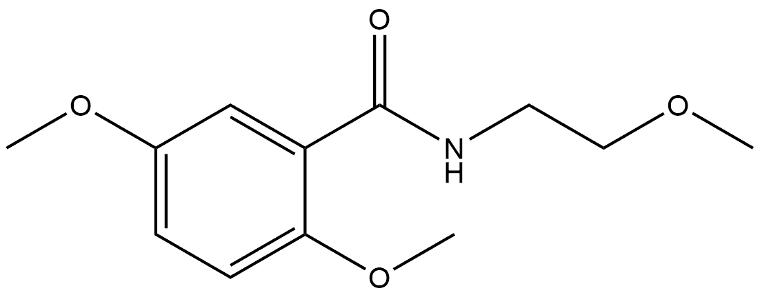 2,5-Dimethoxy-N-(2-methoxyethyl)benzamide 구조식 이미지