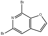 Furo[2,3-c]pyridine, 5,7-dibromo- Structure