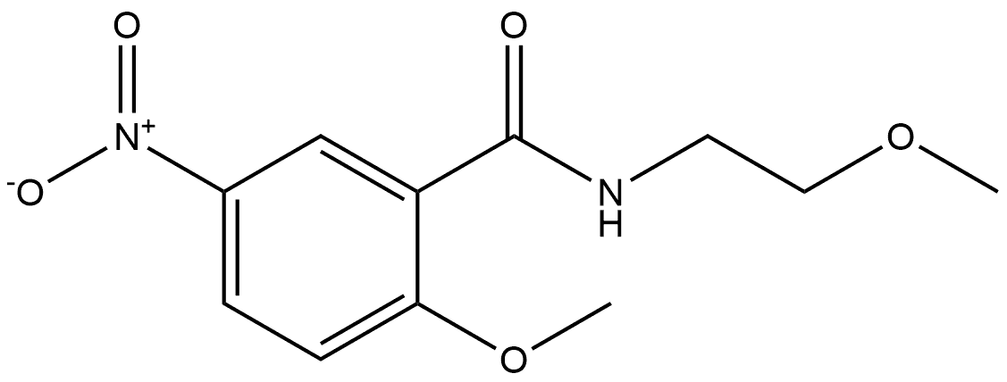2-methoxy-N-(2-methoxyethyl)-5-nitrobenzamide Structure