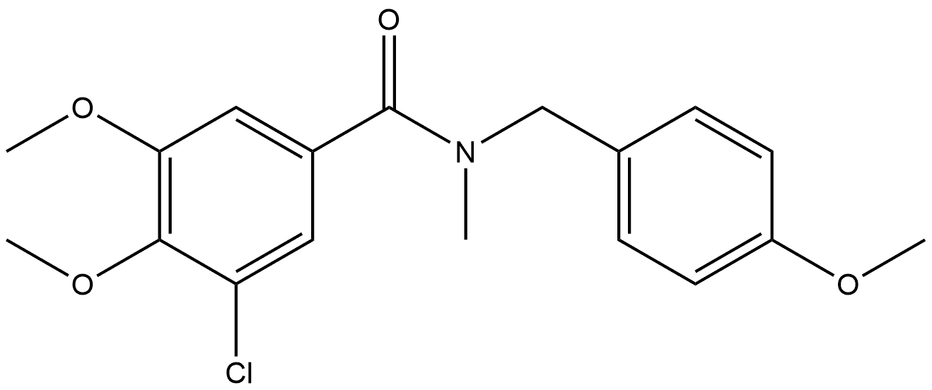 3-Chloro-4,5-dimethoxy-N-[(4-methoxyphenyl)methyl]-N-methylbenzamide Structure