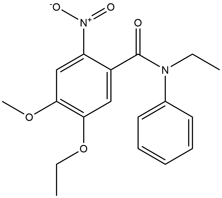 5-ethoxy-N-ethyl-4-methoxy-2-nitro-N-phenylbenzamide Structure