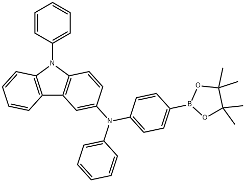 9H-Carbazol-3-amine, N,9-diphenyl-N-[4-(4,4,5,5-tetramethyl-1,3,2-dioxaborolan-2-yl)phenyl]- Structure