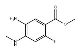 Benzoic acid, 5-amino-2-fluoro-4-(methylamino)-, methyl ester Structure