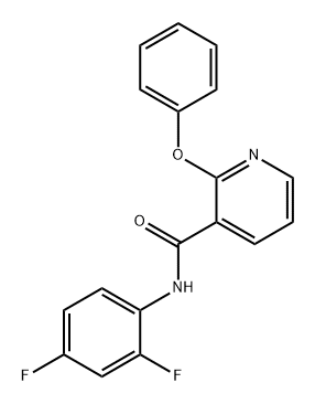 3-Pyridinecarboxamide, N-(2,4-difluorophenyl)-2-phenoxy- Structure