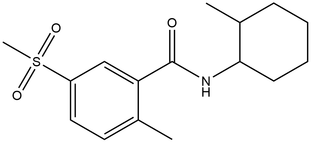 2-Methyl-N-(2-methylcyclohexyl)-5-(methylsulfonyl)benzamide Structure