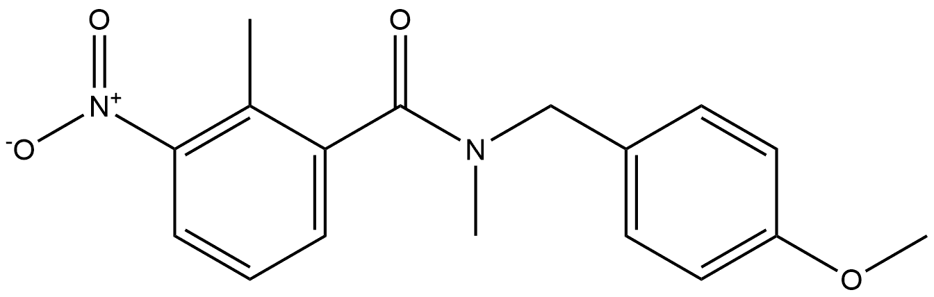 N-(4-methoxybenzyl)-N,2-dimethyl-3-nitrobenzamide Structure