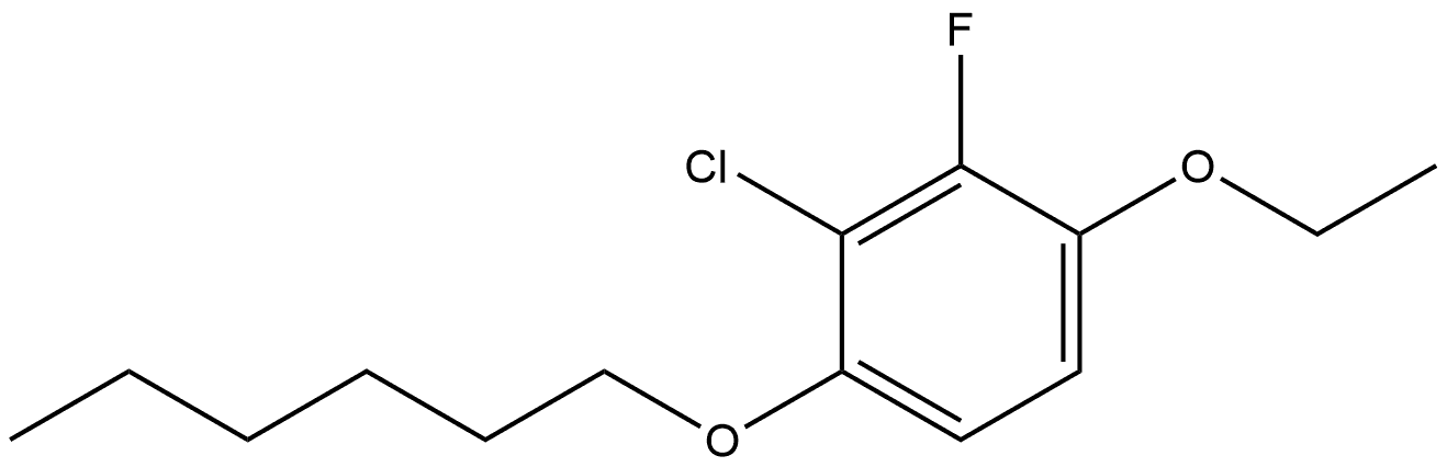 2-Chloro-4-ethoxy-3-fluoro-1-(hexyloxy)benzene Structure