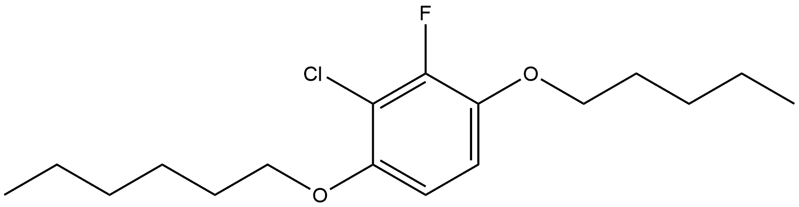 2-Chloro-3-fluoro-1-(hexyloxy)-4-(pentyloxy)benzene Structure