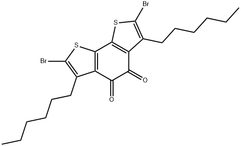 Benzo[2,1-b:3,4-b']dithiophene-4,5-dione, 2,7-dibromo-3,6-dihexyl- Structure