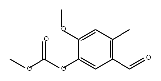 Carbonic acid, 5-formyl-2-methoxy-4-methylphenyl methyl ester 구조식 이미지