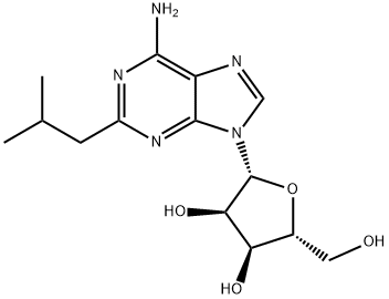 (2R,3R,4S,5R)-2-(6-Amino-2-isobutyl-9H-purin-9-yl)-5-(hydroxymethyl)tetrahydrofuran-3,4-diol Structure