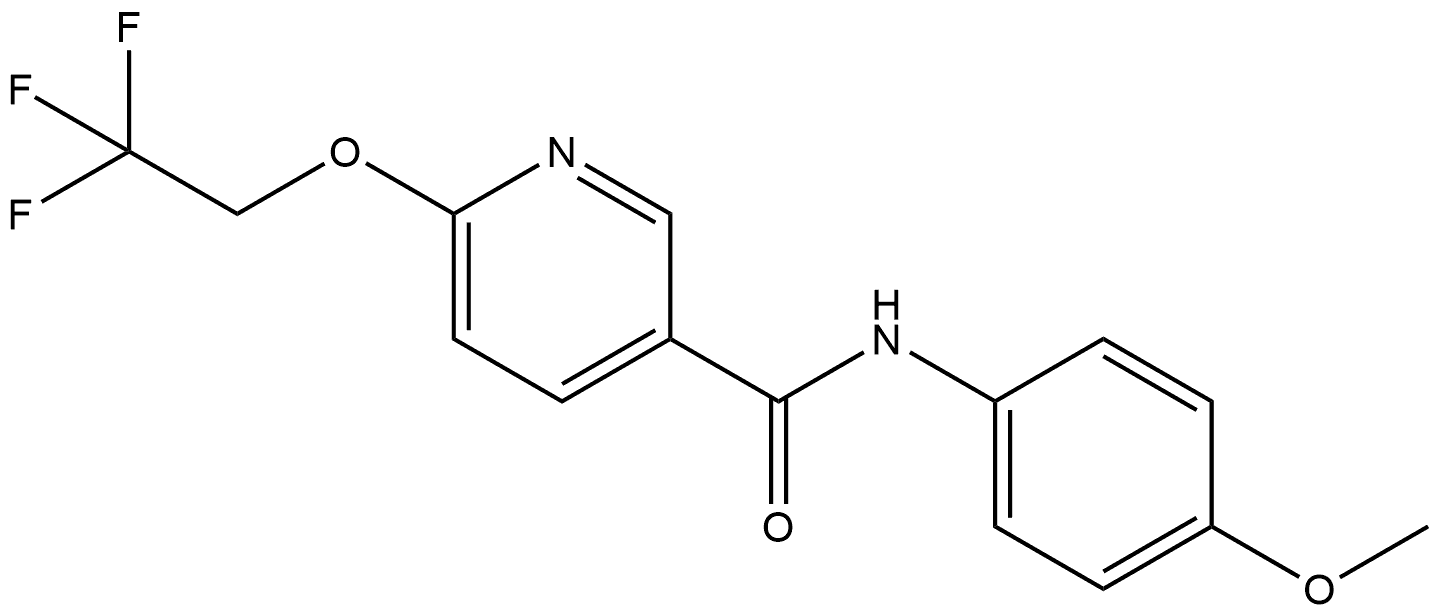 N-(4-Methoxyphenyl)-6-(2,2,2-trifluoroethoxy)-3-pyridinecarboxamide Structure