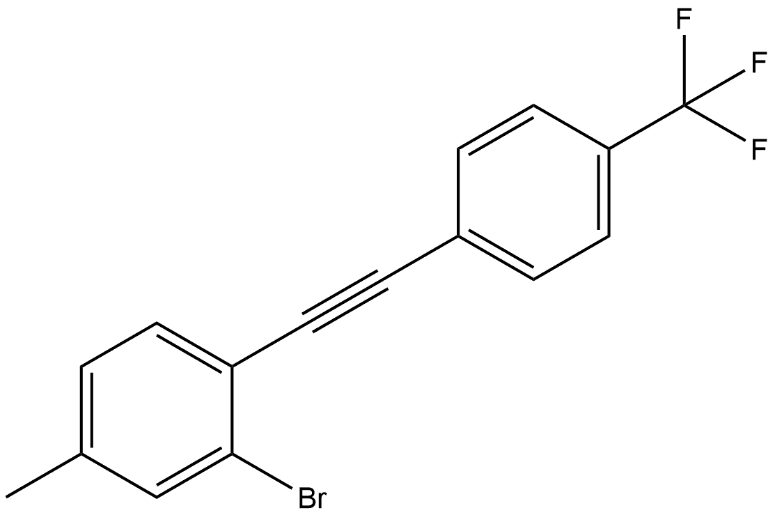 2-Bromo-4-methyl-1-[2-[4-(trifluoromethyl)phenyl]ethynyl]benzene Structure