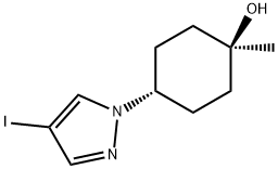 trans 4-(4-Iodo-1H-pyrazol-1-yl)-1-methylcyclohexanol Structure