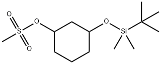 Cyclohexanol, 3-[[(1,1-dimethylethyl)dimethylsilyl]oxy]-, 1-methanesulfonate Structure