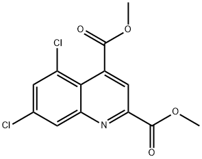 2,4-Quinolinedicarboxylic acid, 5,7-dichloro-, 2,4-dimethyl ester Structure