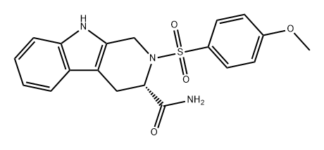 1H-Pyrido[3,4-b]indole-3-carboxamide, 2,3,4,9-tetrahydro-2-[(4-methoxyphenyl)sulfonyl]-, (3S)- Structure