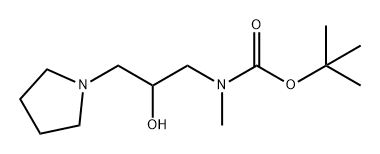 Carbamic acid, N-[2-hydroxy-3-(1-pyrrolidinyl)propyl]-N-methyl-, 1,1-dimethylethyl ester Structure