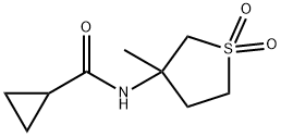 N-(3-methyl-1,1-dioxo-1lambda6-thiolan-3-yl)cyclo propanecarboxamide 구조식 이미지