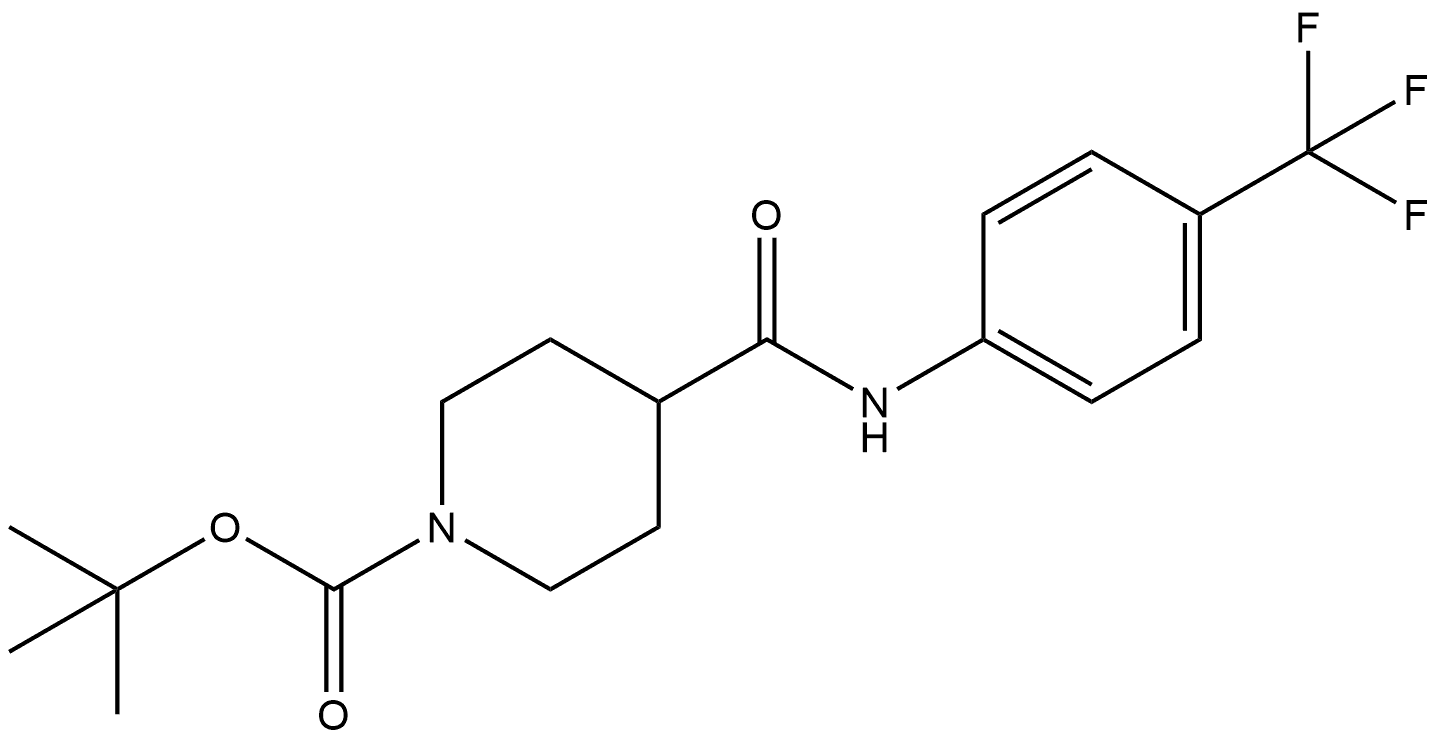 1,1-Dimethylethyl 4-[[[4-(trifluoromethyl)phenyl]amino]carbonyl]-1-piperidinecarboxylate Structure