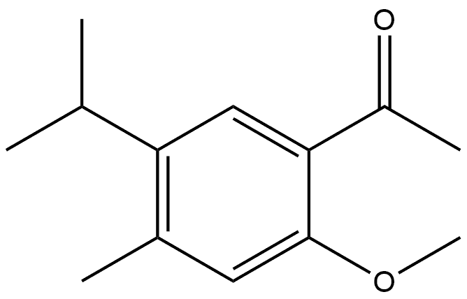 1-[2-Methoxy-4-methyl-5-(1-methylethyl)phenyl]ethanone Structure