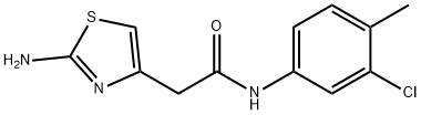 4-Thiazoleacetamide, 2-amino-N-(3-chloro-4-methylphenyl)- 구조식 이미지