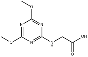 Glycine, N-(4,6-dimethoxy-1,3,5-triazin-2-yl)- Structure