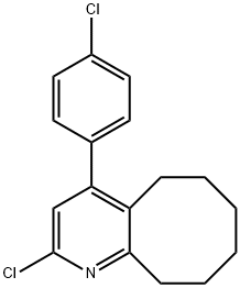 Cycloocta[b]pyridine, 2-chloro-4-(4-chlorophenyl)-5,6,7,8,9,10-hexahydro- 구조식 이미지