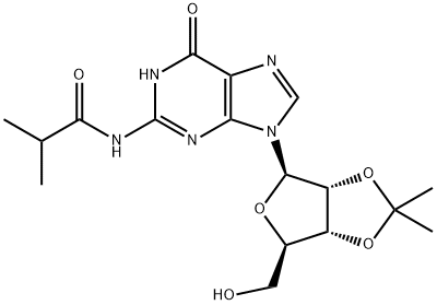 Guanosine, 2',3'-O-(1-methylethylidene)-N-(2-methyl-1-oxopropyl)- Structure