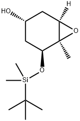 7-Oxabicyclo[4.1.0]heptan-3-ol, 5-[[(1,1-dimethylethyl)dimethylsilyl]oxy]-6-methyl-, (1R,3R,5S,6R)- Structure