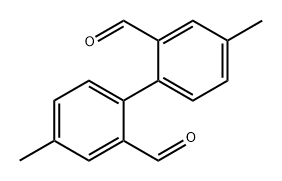 [1,1'-Biphenyl]-2,2'-dicarboxaldehyde, 4,4'-dimethyl- Structure