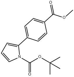 1H-Pyrrole-1-carboxylic acid, 2-[4-(methoxycarbonyl)phenyl]-, 1,1-dimethylethyl ester Structure