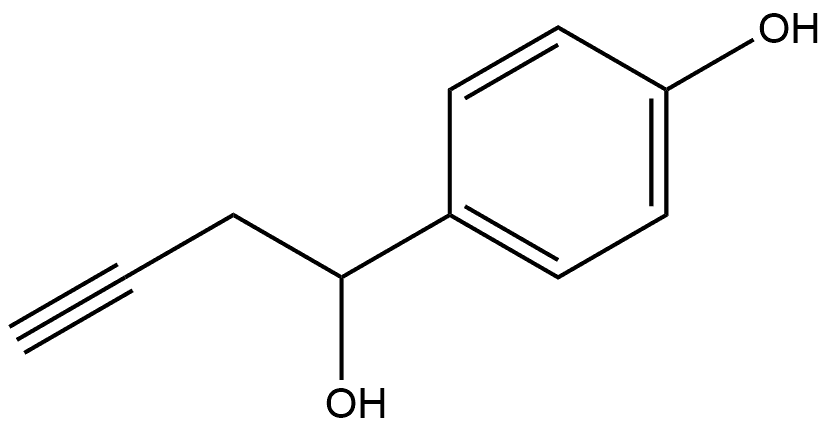 Benzenemethanol, 4-hydroxy-α-2-propyn-1-yl- Structure