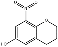 2H-1-Benzopyran-6-ol, 3,4-dihydro-8-nitro- 구조식 이미지