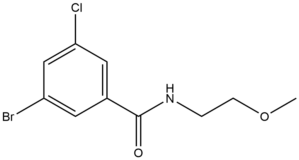 3-Bromo-5-chloro-N-(2-methoxyethyl)benzamide Structure