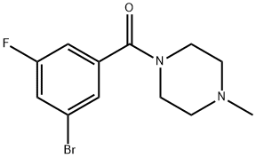 (3-Bromo-5-fluorophenyl)(4-methylpiperazin-1-yl)methanone Structure