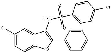 4-Chloro-N-(5-chloro-2-phenyl-3-benzofuranyl)benzenesulfonamide Structure