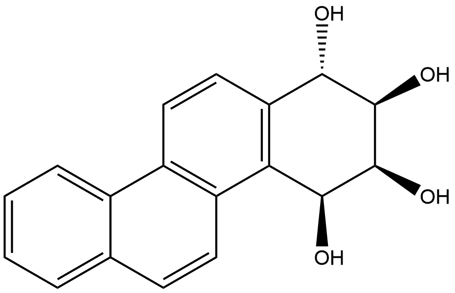 1,2,3,4-Chrysenetetrol, 1,2,3,4-tetrahydro-, [1S-(1α,2β,3β,4β)]- (9CI) Structure