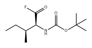 Carbamic acid, N-[(1S,2S)-1-(fluorocarbonyl)-2-methylbutyl]-, 1,1-dimethylethyl ester 구조식 이미지