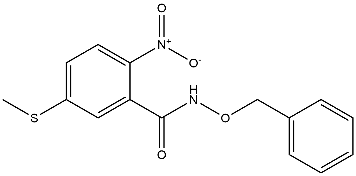 N-(benzyloxy)-5-(methylthio)-2-nitrobenzamide Structure