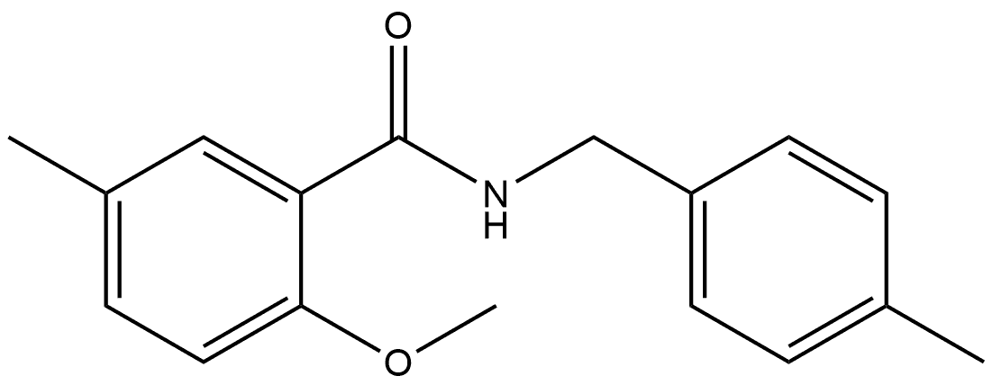 2-Methoxy-5-methyl-N-[(4-methylphenyl)methyl]benzamide Structure