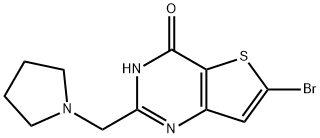 6-Bromo-2-(pyrrolidin-1-ylmethyl)thieno[3,2-d]pyrimidin-4(3H)-one 구조식 이미지