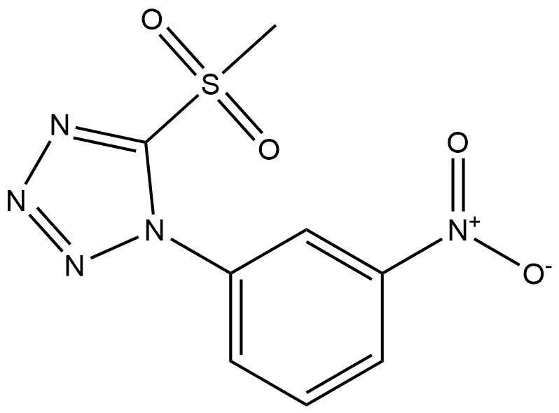 5-(Methylsulfonyl)-1-(3-nitrophenyl)-1H-tetrazole 구조식 이미지