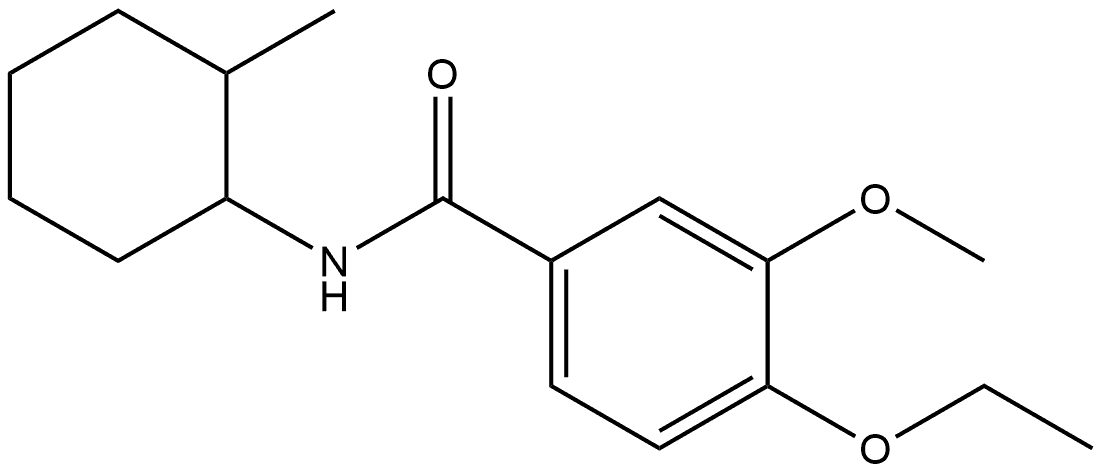 4-Ethoxy-3-methoxy-N-(2-methylcyclohexyl)benzamide Structure