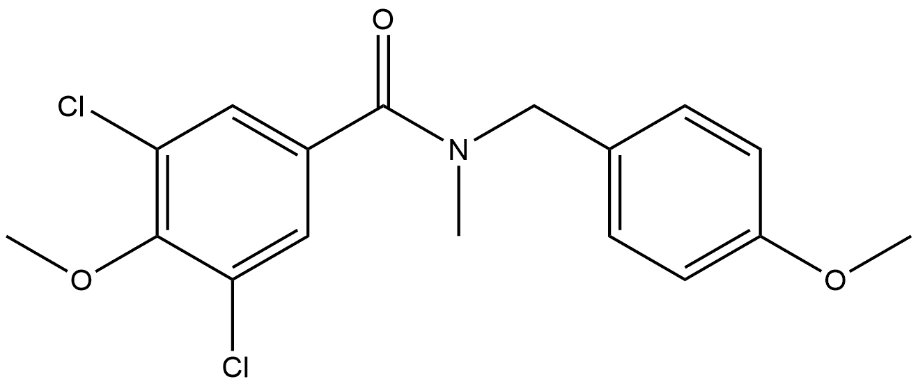 3,5-Dichloro-4-methoxy-N-[(4-methoxyphenyl)methyl]-N-methylbenzamide Structure