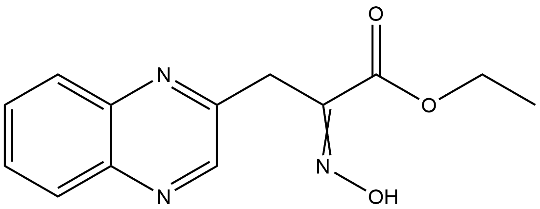 (E)-Ethyl 2-(hydroxyimino)-3-(quinoxalin-2-yl)propanoate Structure